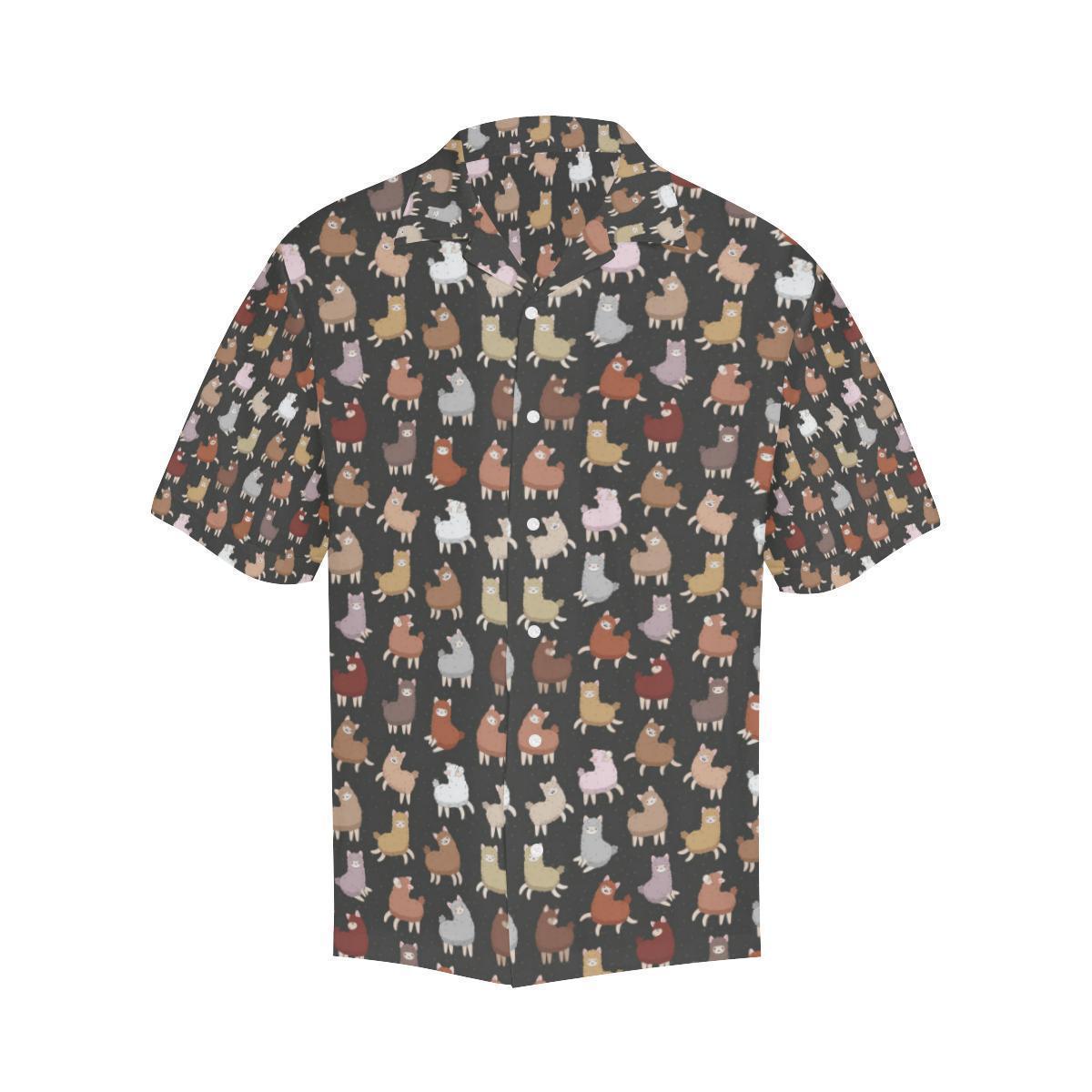 Alpaca Cute Design Themed Print Hawaiian Shirt