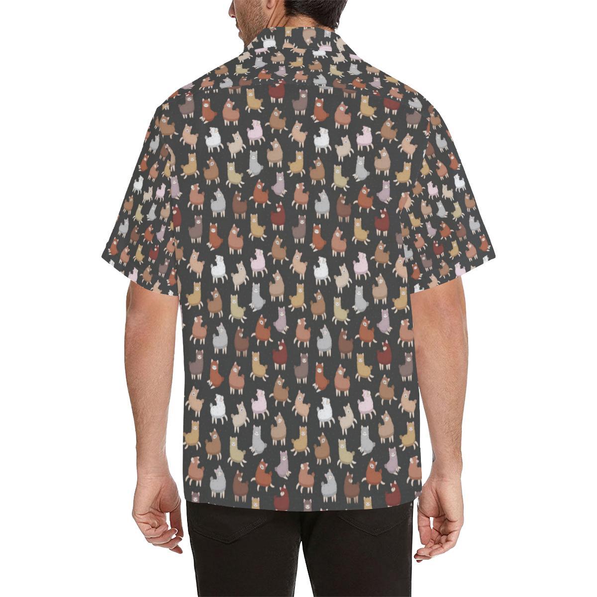 Alpaca Cute Design Themed Print Hawaiian Shirt