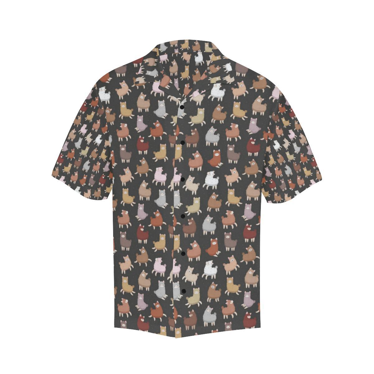 Alpaca Cute Design Themed Print Hawaiian Shirt