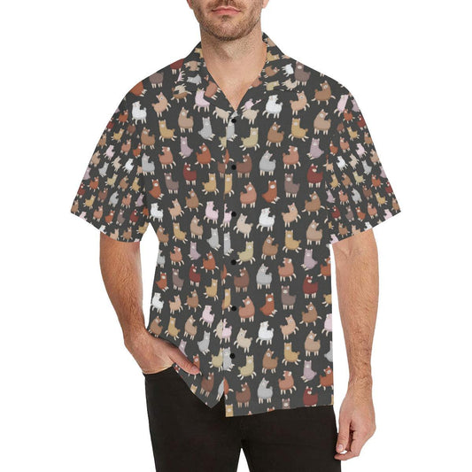 Alpaca Cute Design Themed Print Hawaiian Shirt