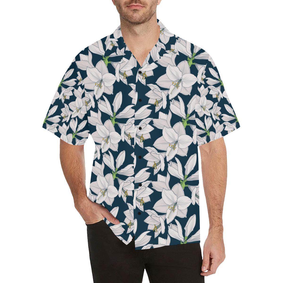 Amaryllis Pattern Print Design Al Hawaiian Shirt