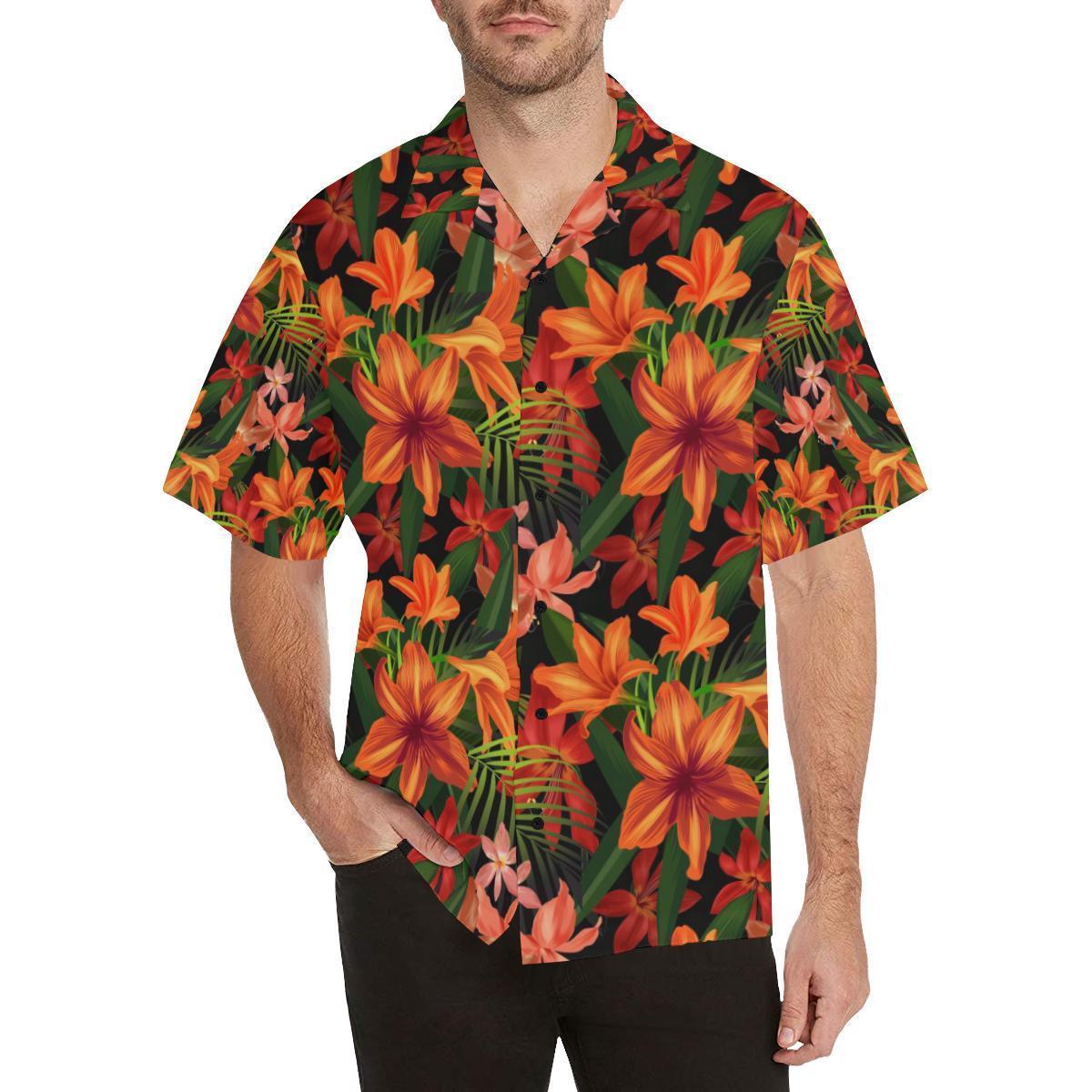 Amaryllis Pattern Print Design Al Hawaiian Shirt