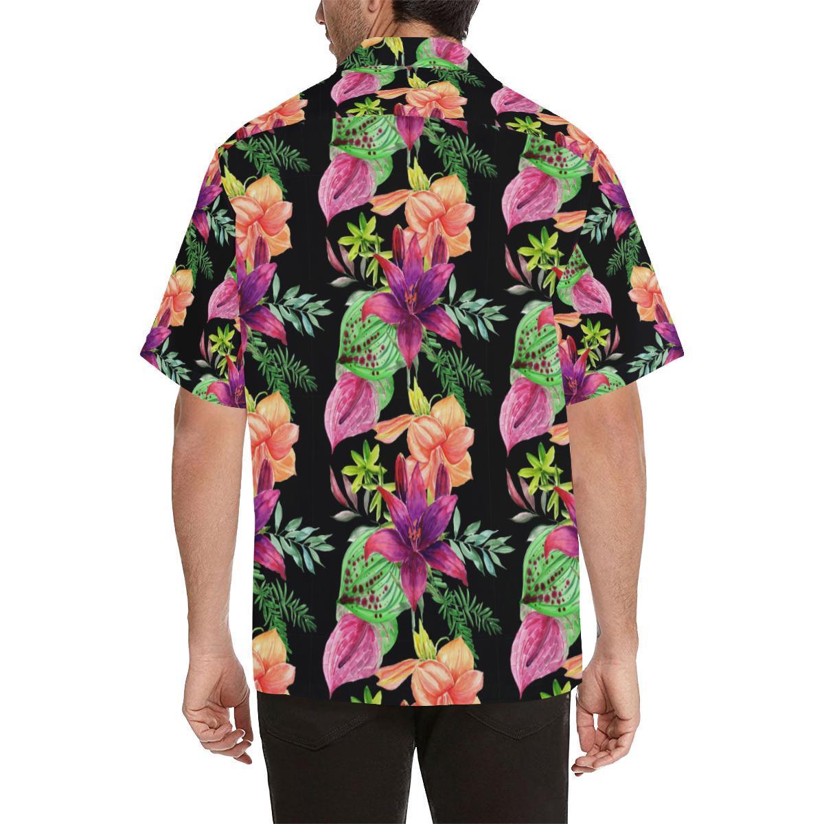 Amaryllis Pattern Print Design Al Hawaiian Shirt