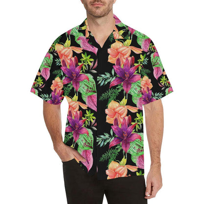 Amaryllis Pattern Print Design Al Hawaiian Shirt