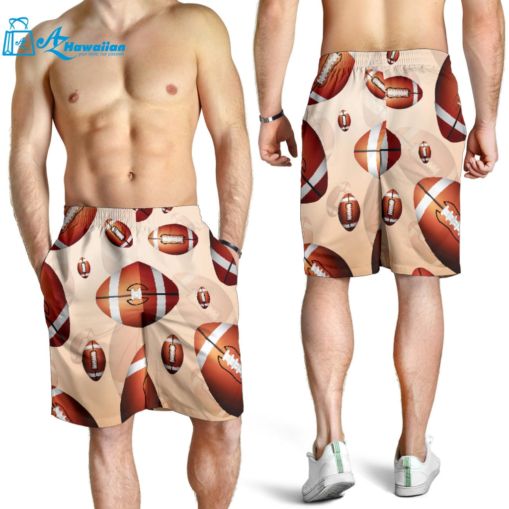 American Football Ball Design Pattern Men Shorts