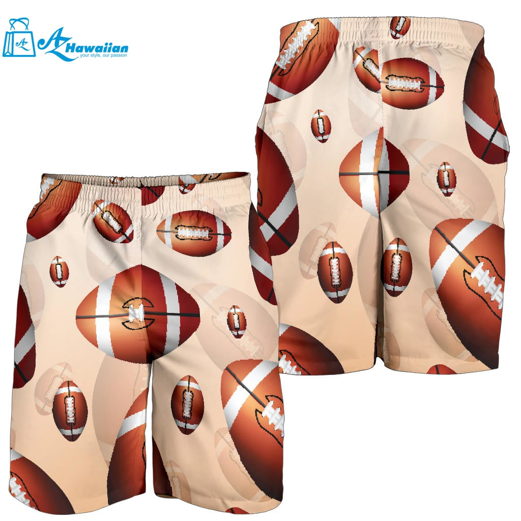 American Football Ball Design Pattern Men Shorts