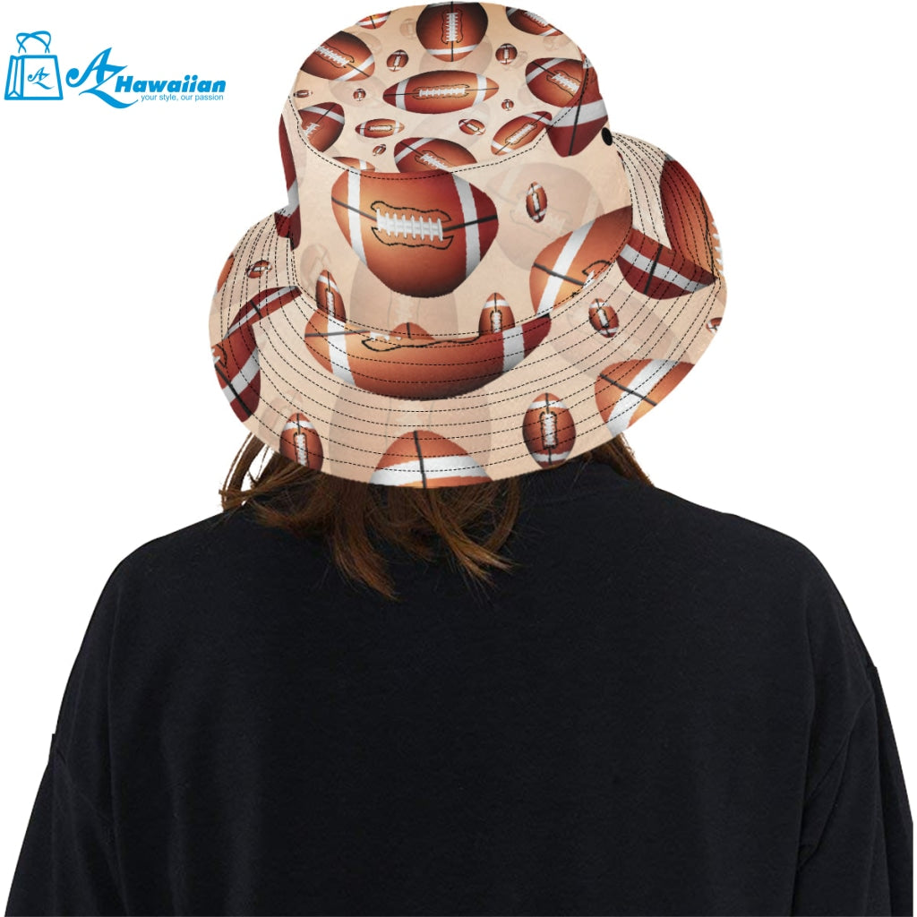 American football ball design pattern Unisex Bucket Hat