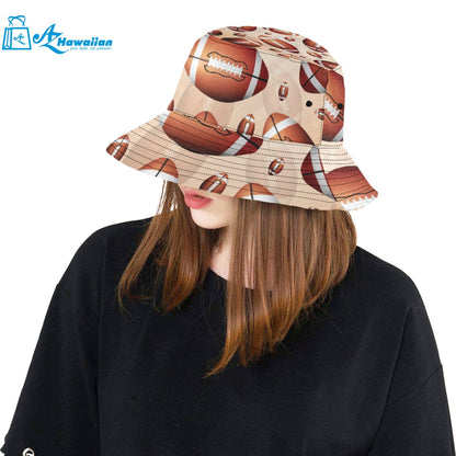 American football ball design pattern Unisex Bucket Hat