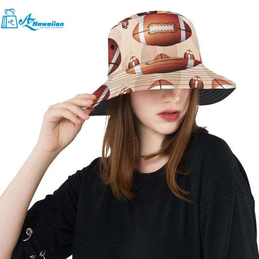 American football ball design pattern Unisex Bucket Hat