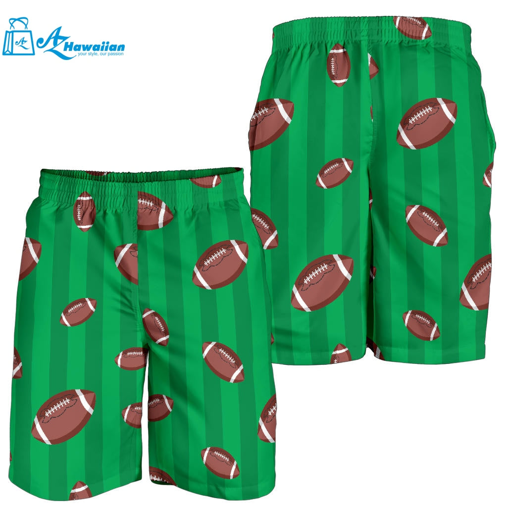 American Football Ball Field Background Men Shorts