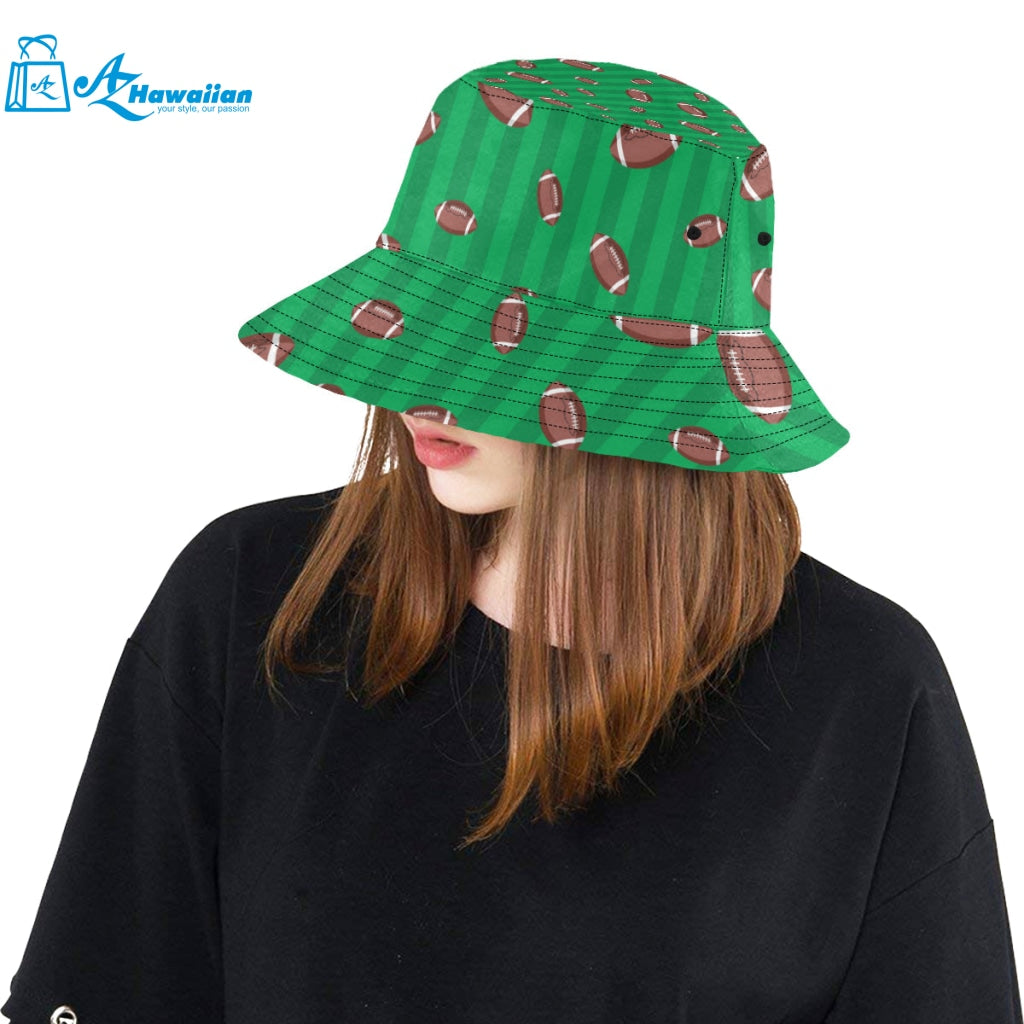 American football ball field background Unisex Bucket Hat