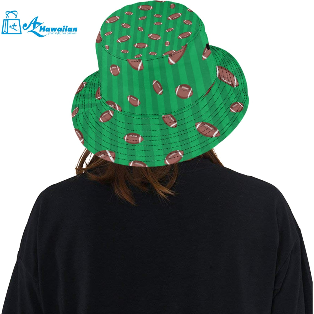 American football ball field background Unisex Bucket Hat