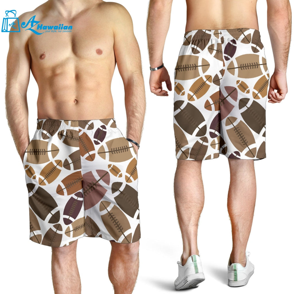 American Football Ball Pattern Men Shorts