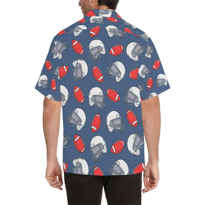 American Football Helmet Design Pattern Hawaiian Shirt