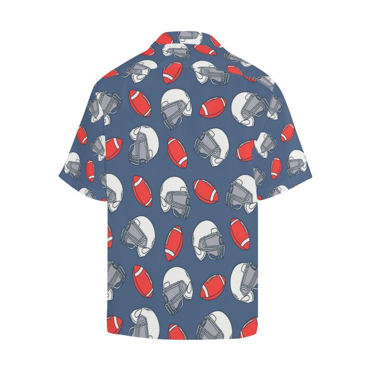 American Football Helmet Design Pattern Hawaiian Shirt