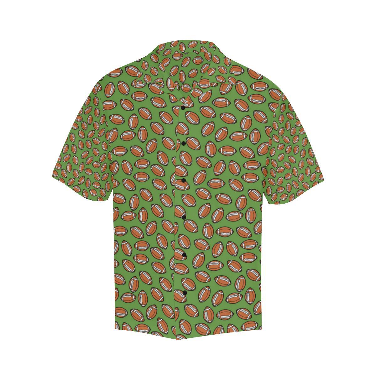 American Football On Green Design Hawaiian Shirt