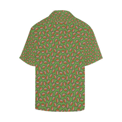 American Football On Green Design Hawaiian Shirt