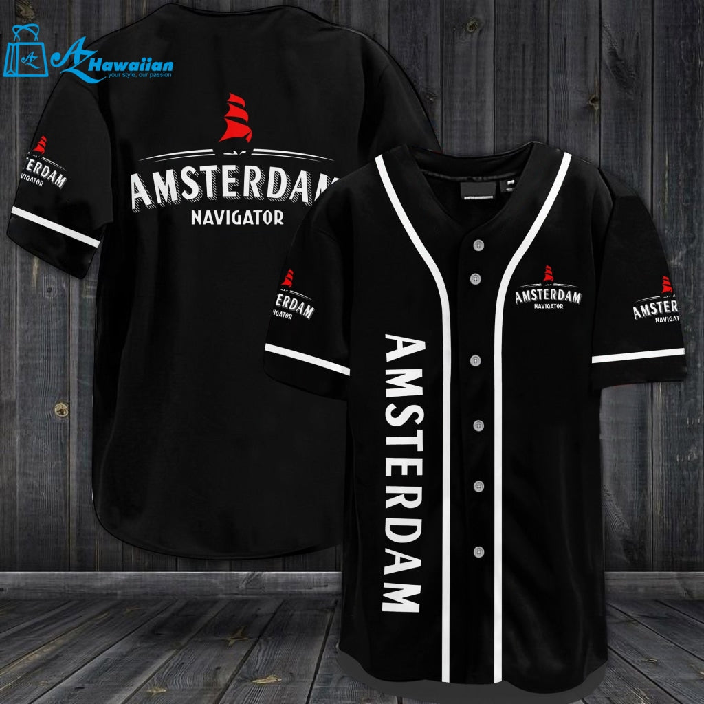 Amsterdam Beer All Over Print Unisex Baseball Jersey 