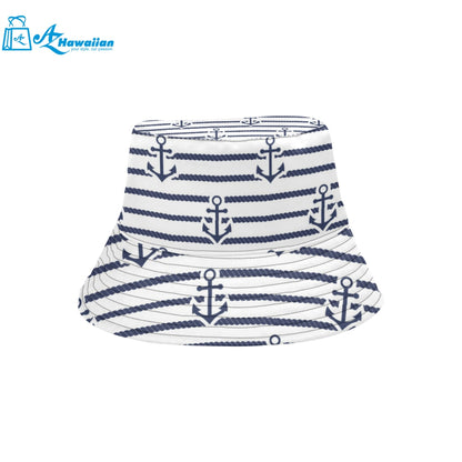 Anchor rope nautical pattern Unisex Bucket Hat