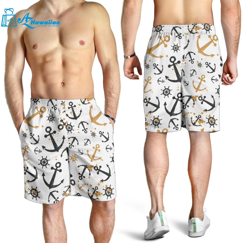 Anchors Rudders Pattern Men Shorts