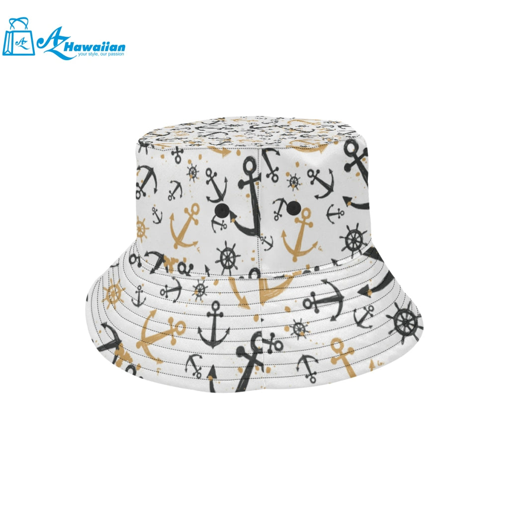 Anchors Rudders pattern Unisex Bucket Hat