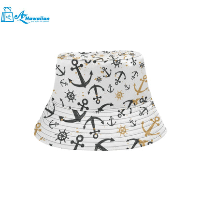 Anchors Rudders pattern Unisex Bucket Hat