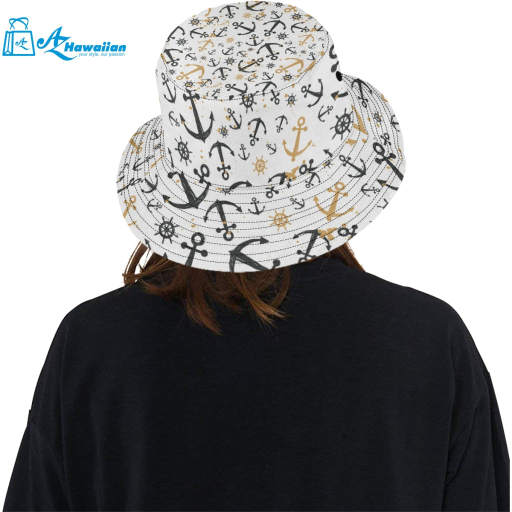 Anchors Rudders pattern Unisex Bucket Hat