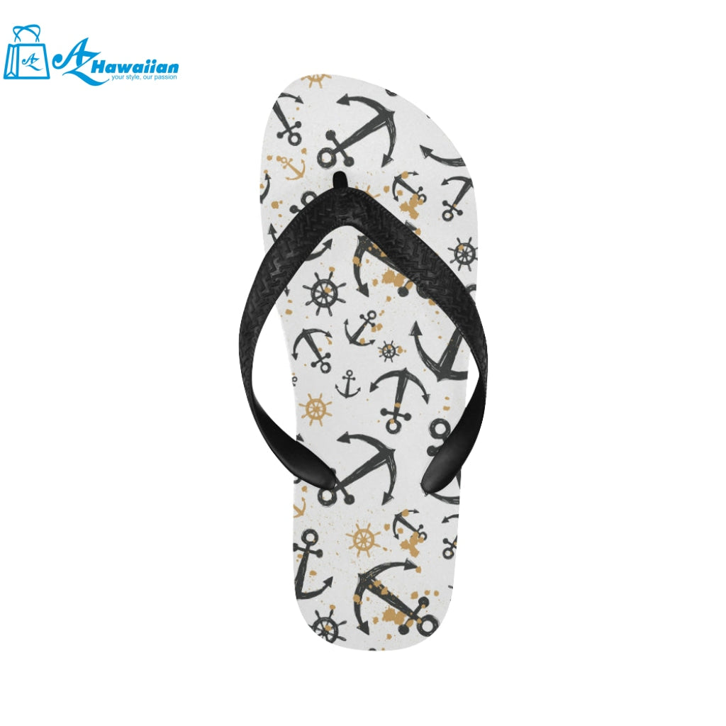 Anchors Rudders pattern Unisex Flip Flops