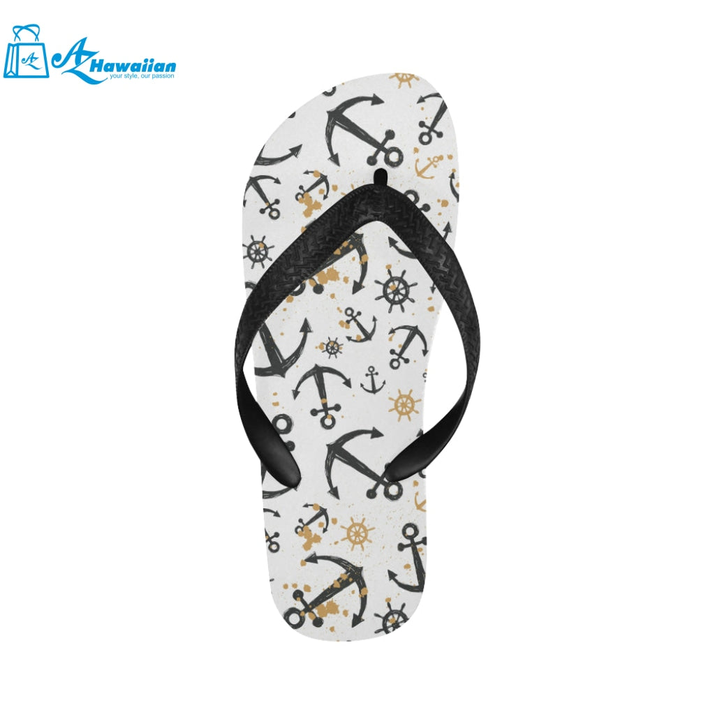 Anchors Rudders pattern Unisex Flip Flops