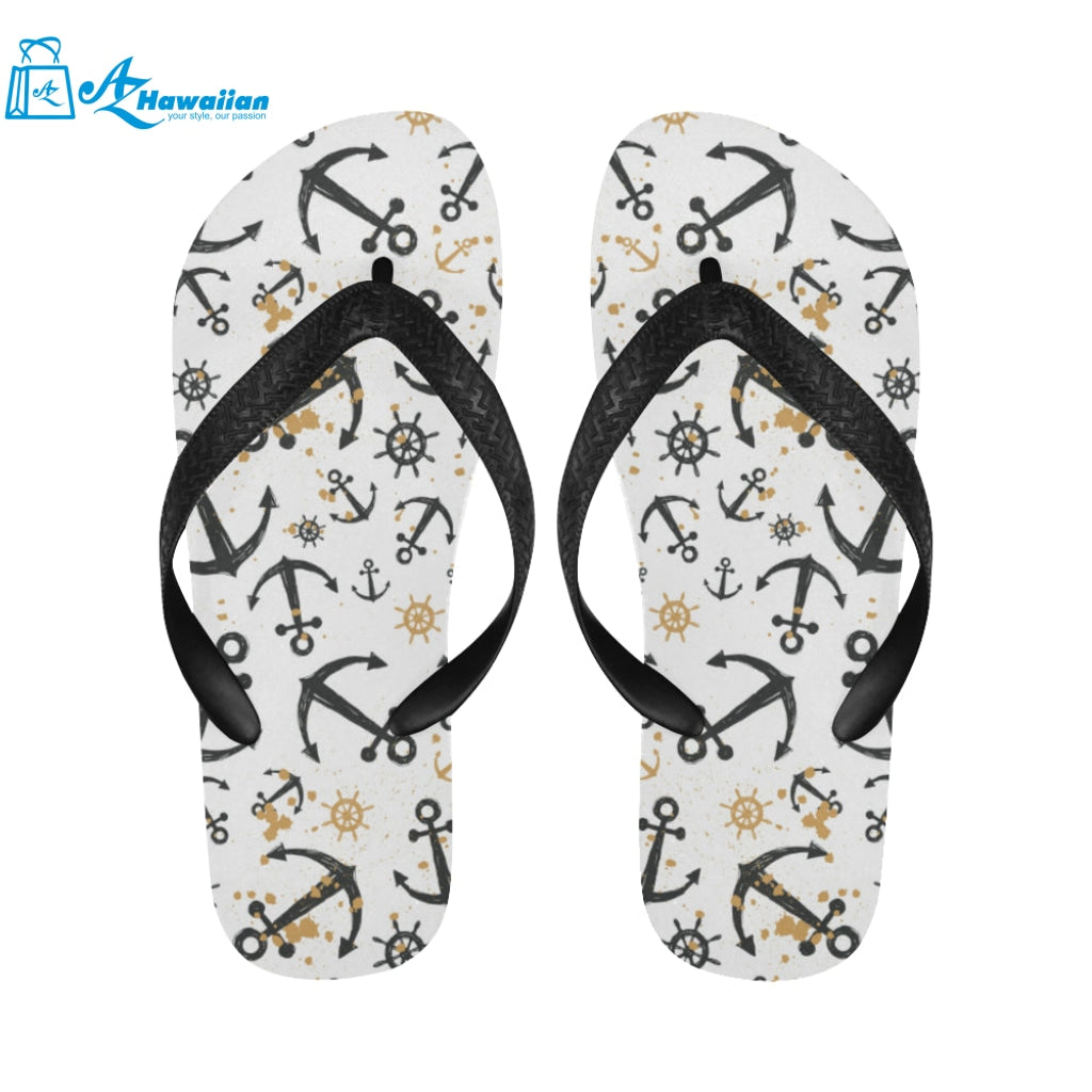 Anchors Rudders pattern Unisex Flip Flops