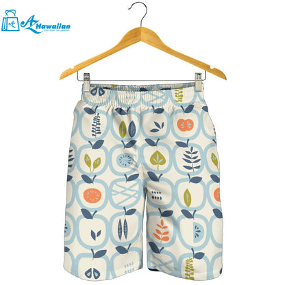 Apples Leaves Pattern Men Shorts