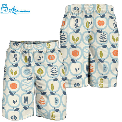 Apples Leaves Pattern Men Shorts