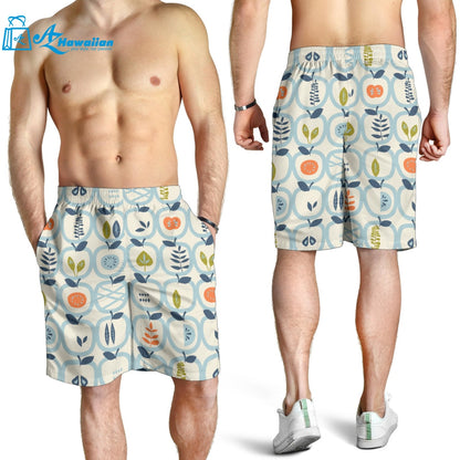 Apples Leaves Pattern Men Shorts