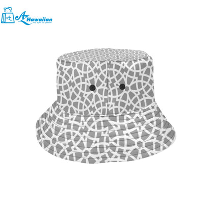 arabic gray pattern Unisex Bucket Hat