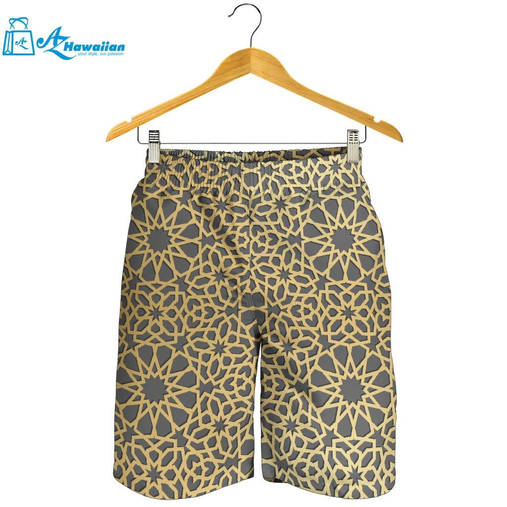 Arabic Star Gold Pattern Men Shorts