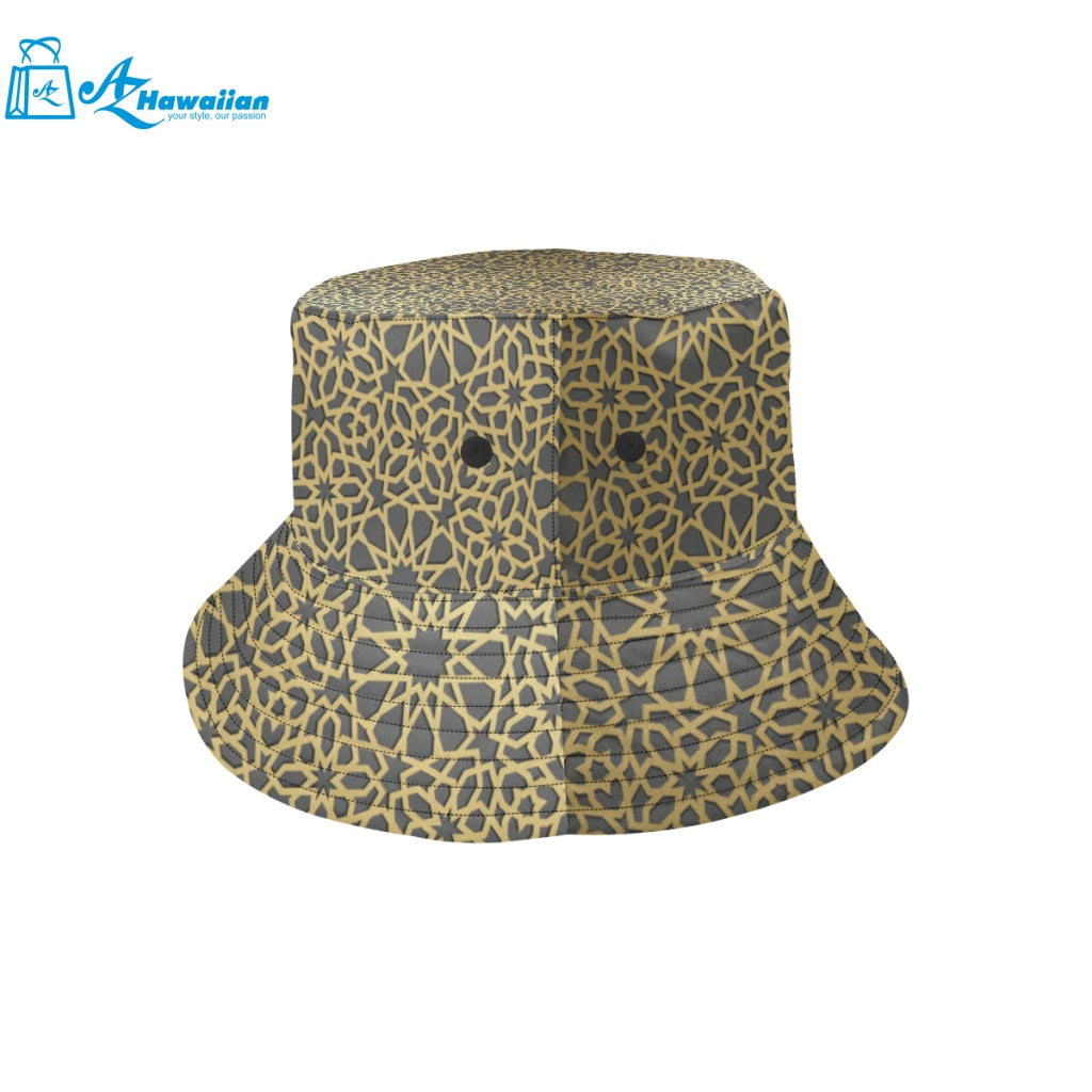 arabic star gold pattern Unisex Bucket Hat