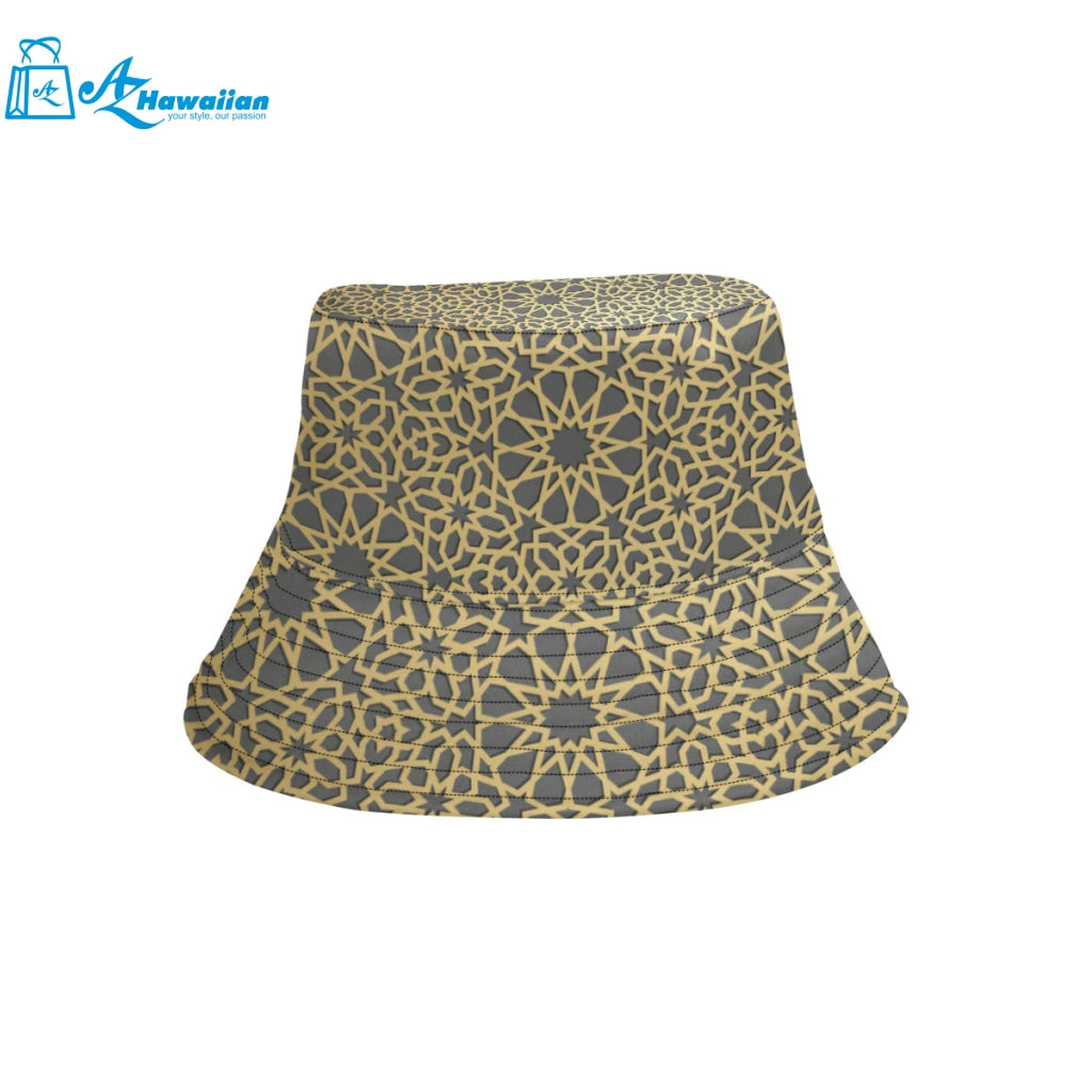 arabic star gold pattern Unisex Bucket Hat