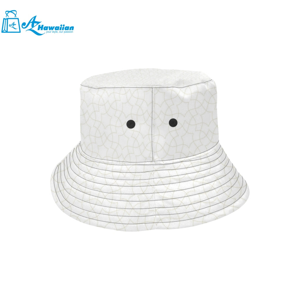 arabic white pattern Unisex Bucket Hat