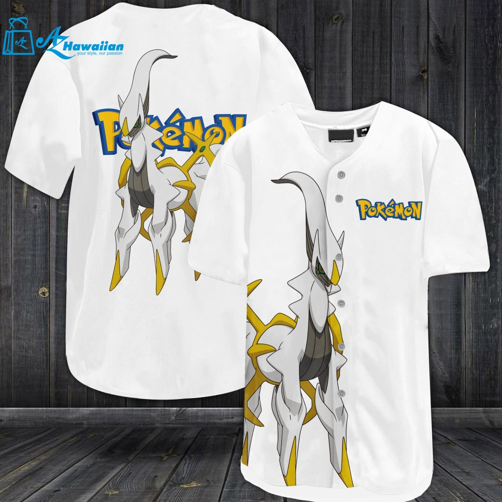 Arceus Pokemon Baseball Jersey 