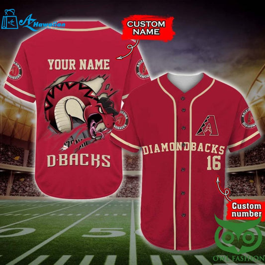 Arizona Diamondbacks Baseball Jersey Personalized Gift, Custom Name Number