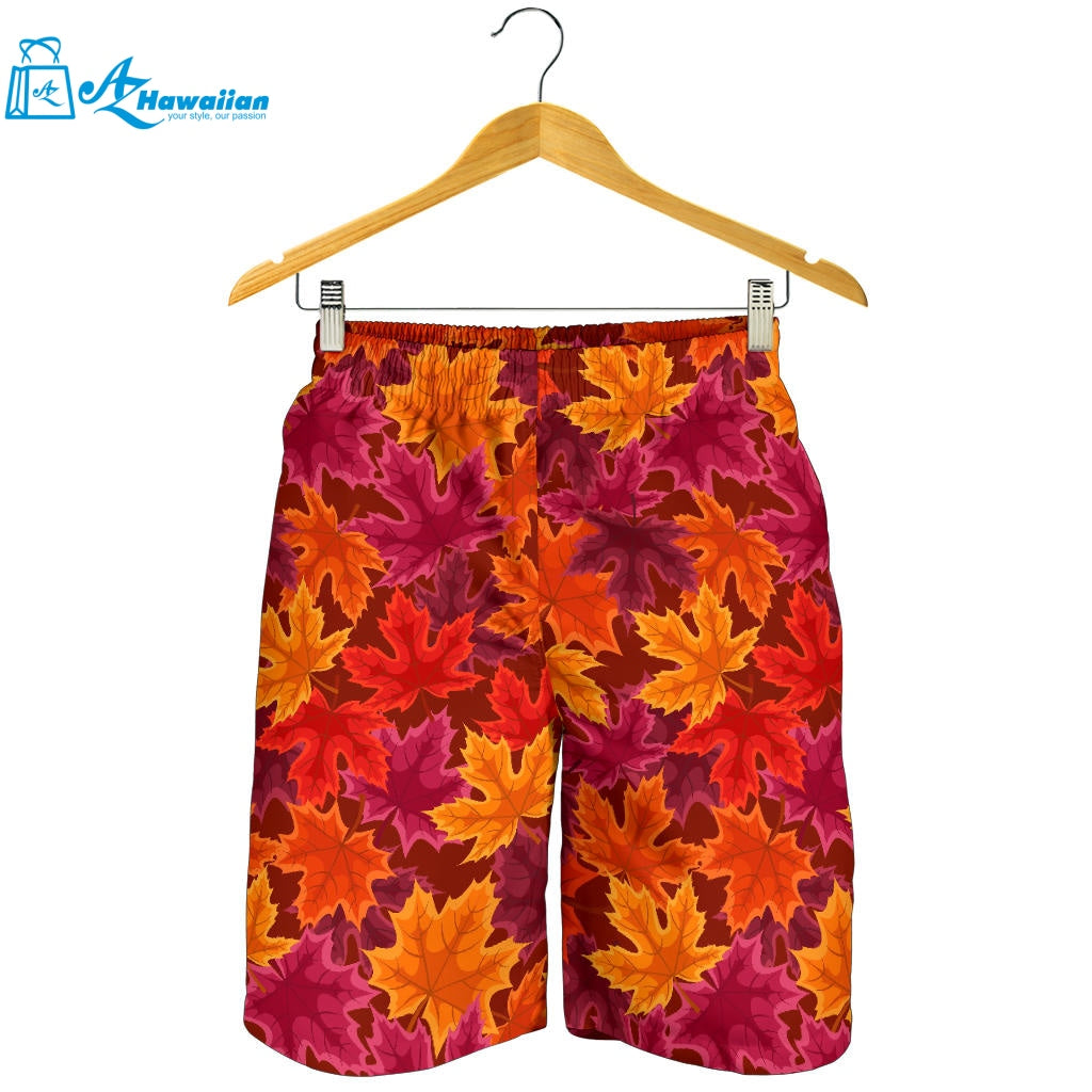 Autumn Maple Leaf Pattern Men Shorts