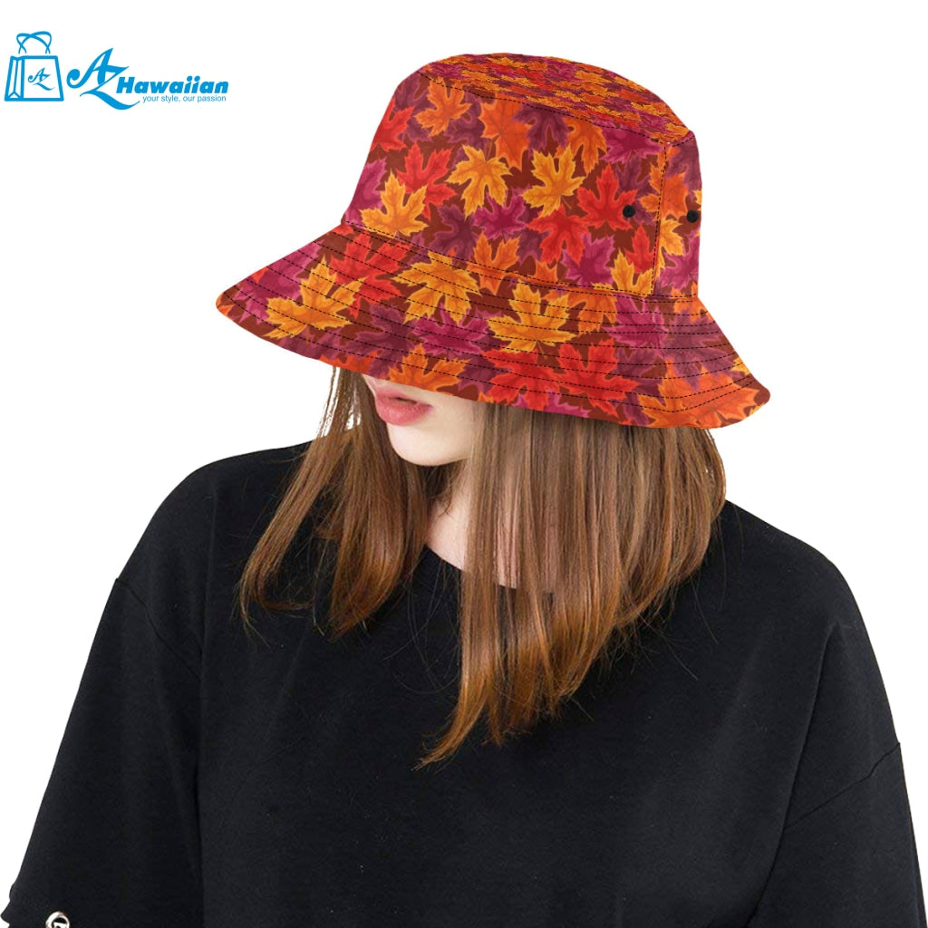 Autumn maple leaf pattern Unisex Bucket Hat