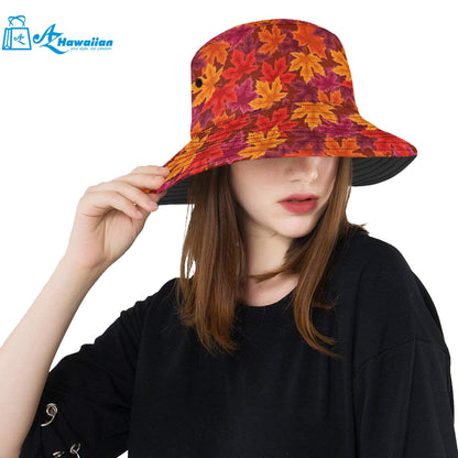 Autumn maple leaf pattern Unisex Bucket Hat