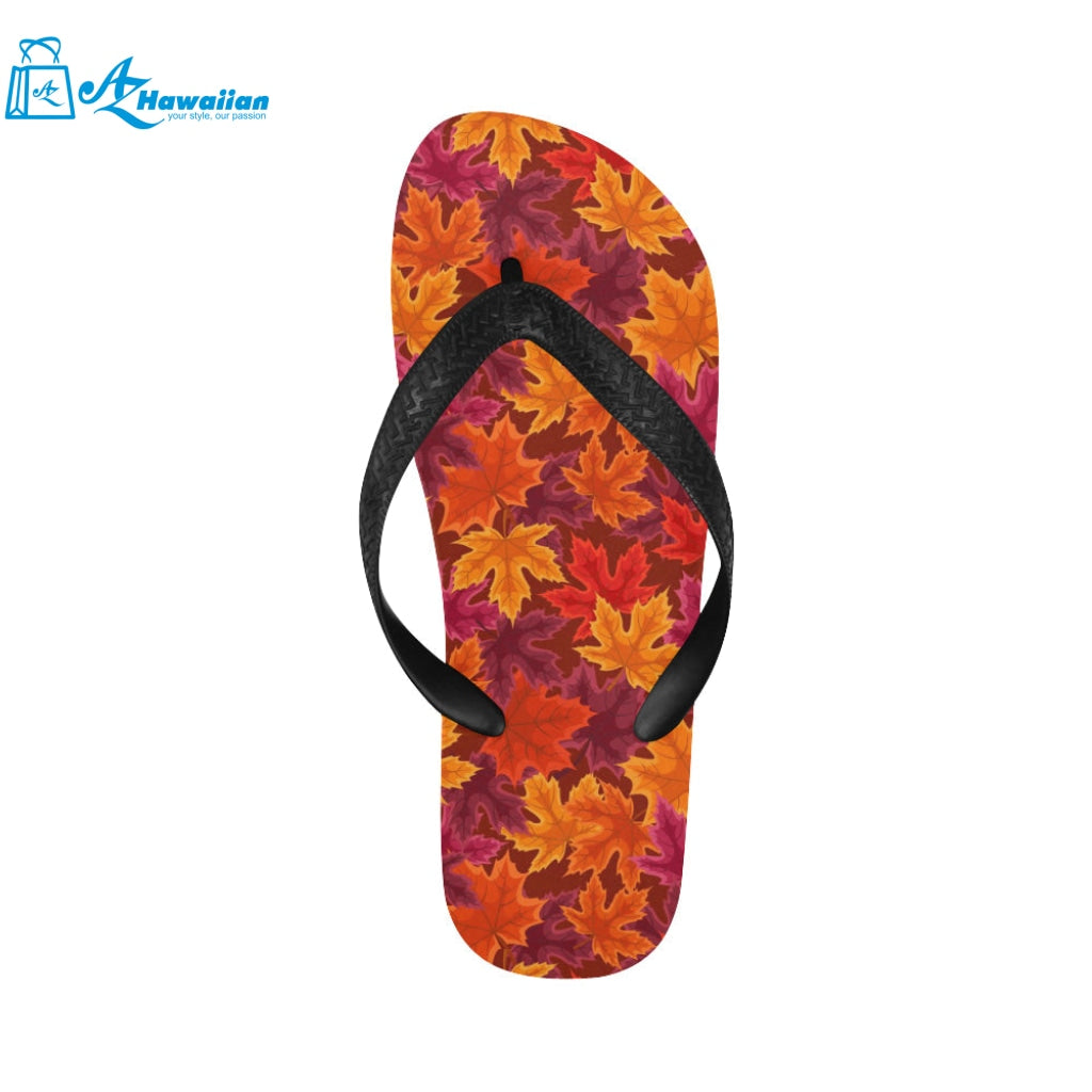 Autumn maple leaf pattern Unisex Flip Flops