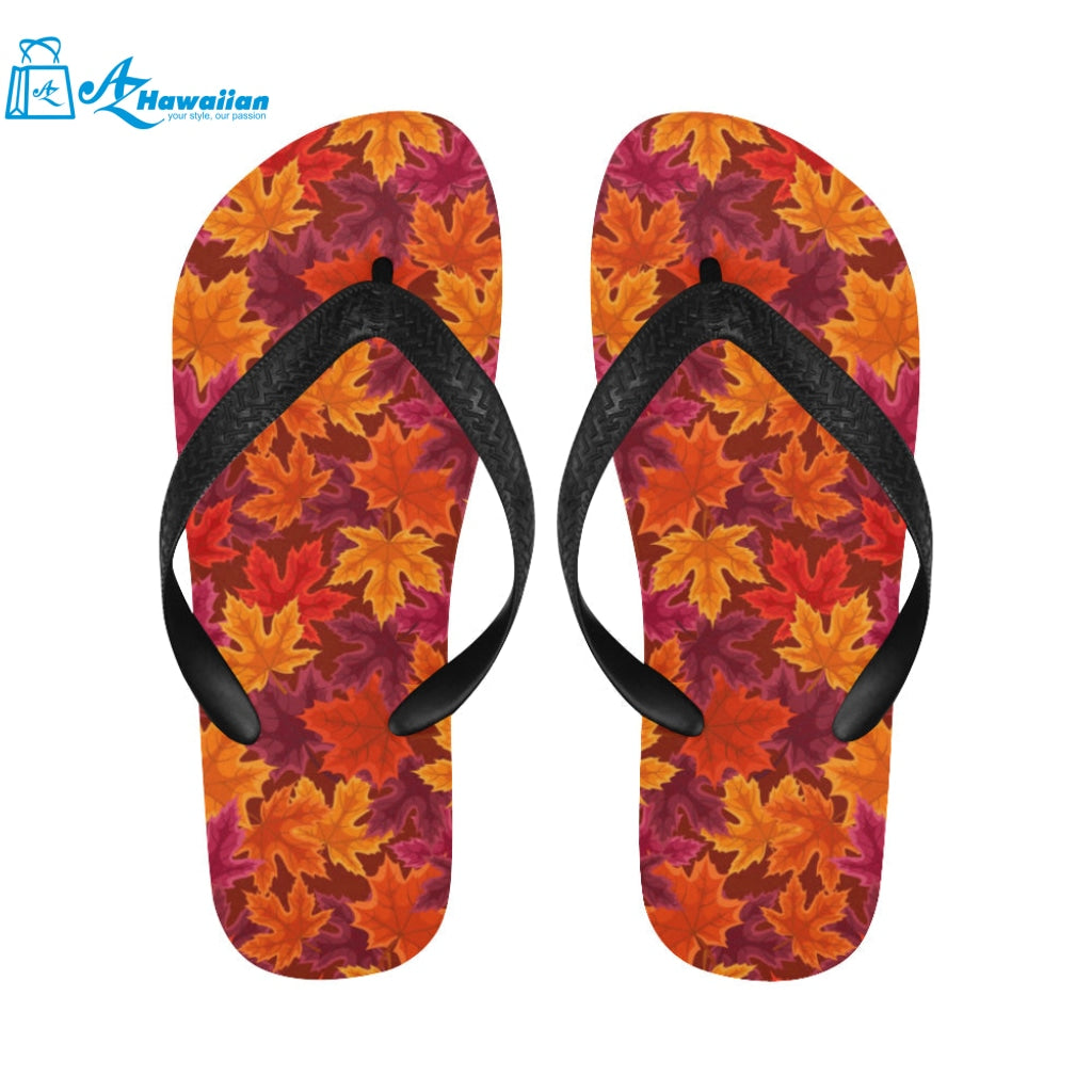 Autumn maple leaf pattern Unisex Flip Flops