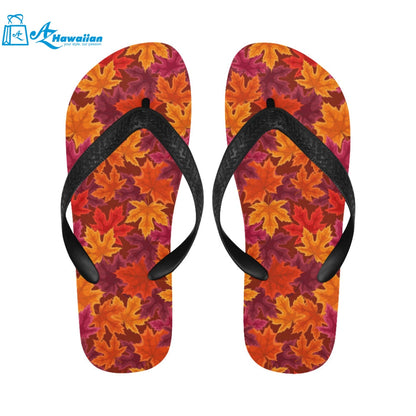 Autumn maple leaf pattern Unisex Flip Flops