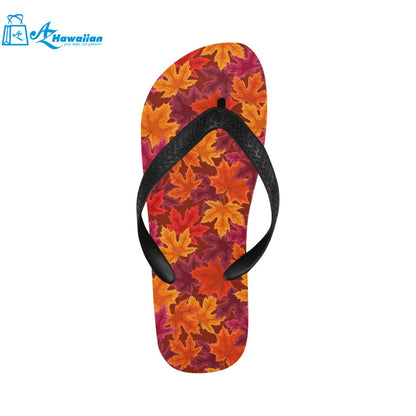 Autumn maple leaf pattern Unisex Flip Flops