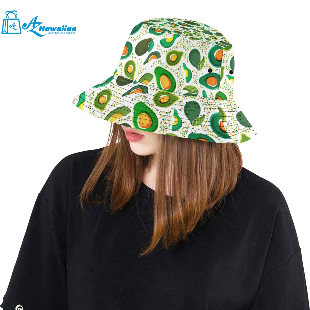 Avocado design pattern Unisex Bucket Hat