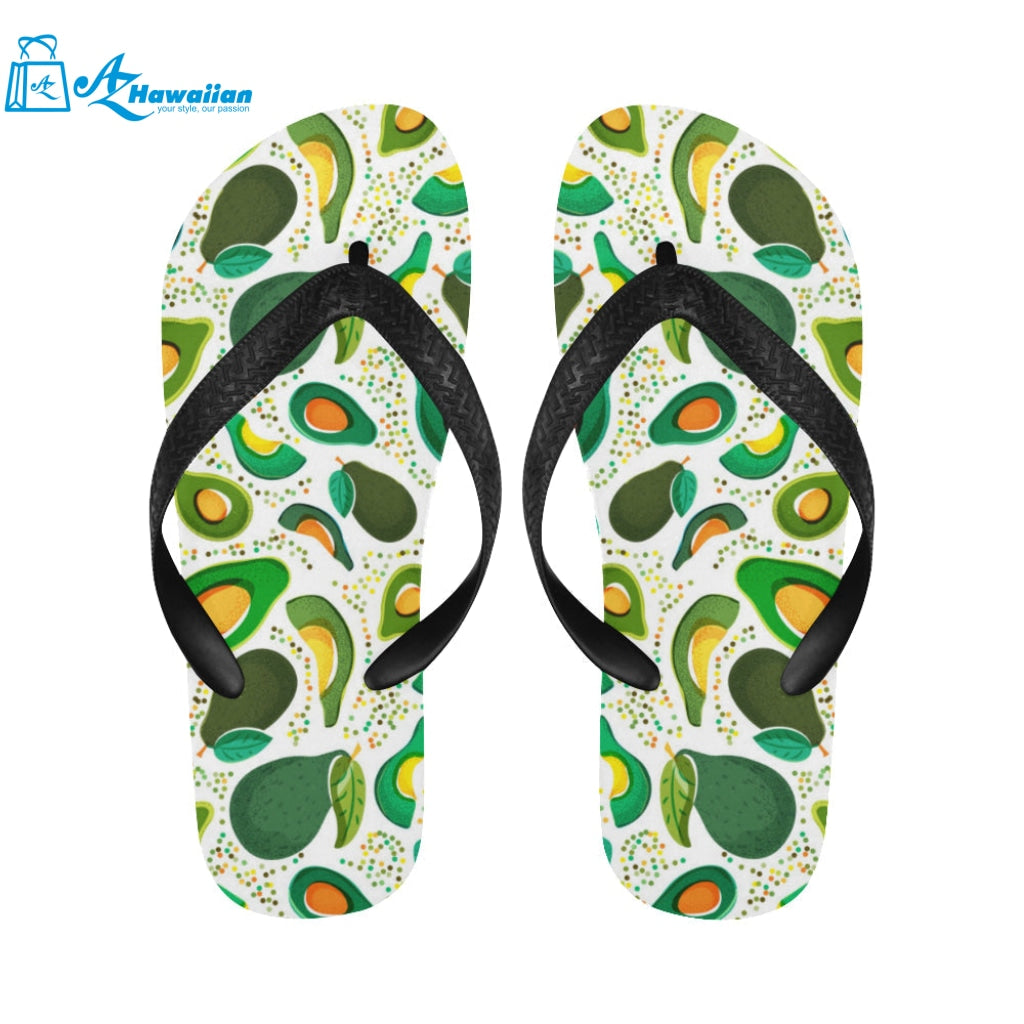 Avocado design pattern Unisex Flip Flops