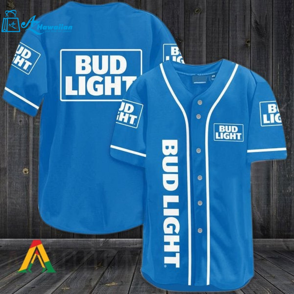 Azure Bud Light Baseball Jersey